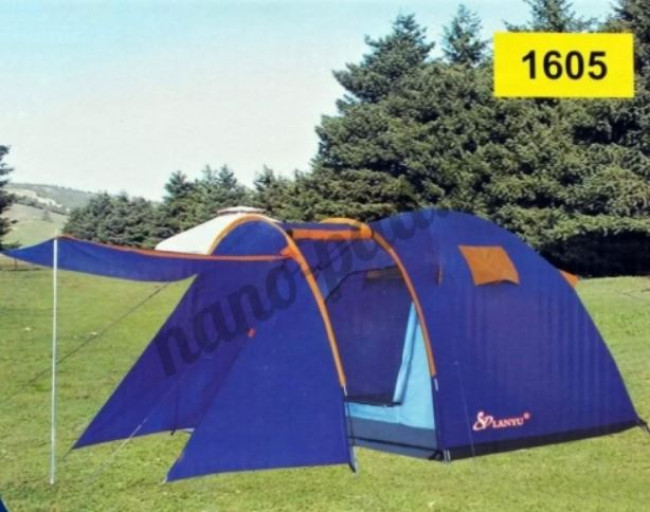 Палатка туристическая четырехместная (Д (230+70+110) × Ш 210 × В 175) - фото2