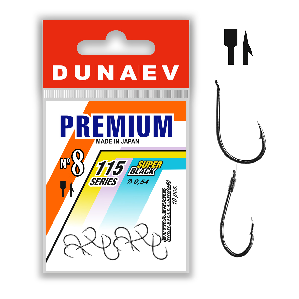 Крючок Dunaev Premium 115 #8 - фото