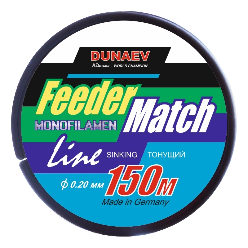 Леска Dunaev Feeder-Match Sinking Black 0.20мм 150м - фото