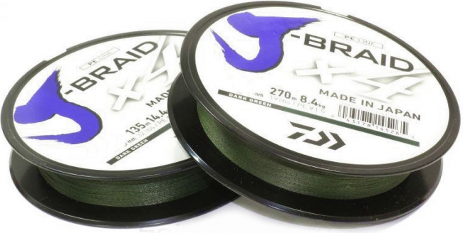 Плетеный шнур J-Braid X4 135м (3.8кг) 0,10мм green - фото2