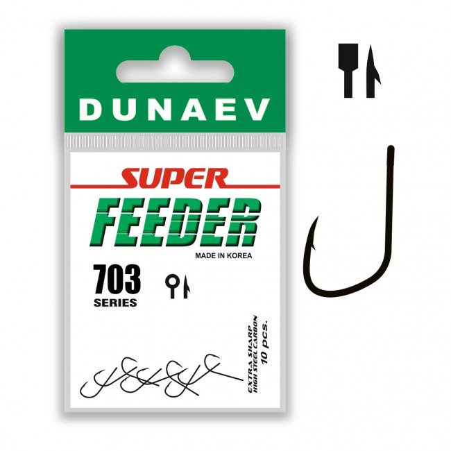 Крючки Dunaev Super Feeder 703 #14 (с колечком) - фото
