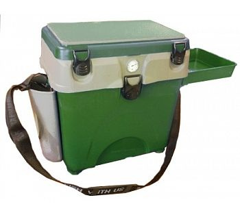 Рыболовный ящик A-elita A-Box зимний с термометром зелено-бежевый