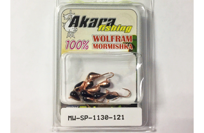 Мормышка вольфрамовая W Spider Капля с ушком гальваника с покраской 3,0мм 0,42гр. цвет 121 (10шт. в уп.)