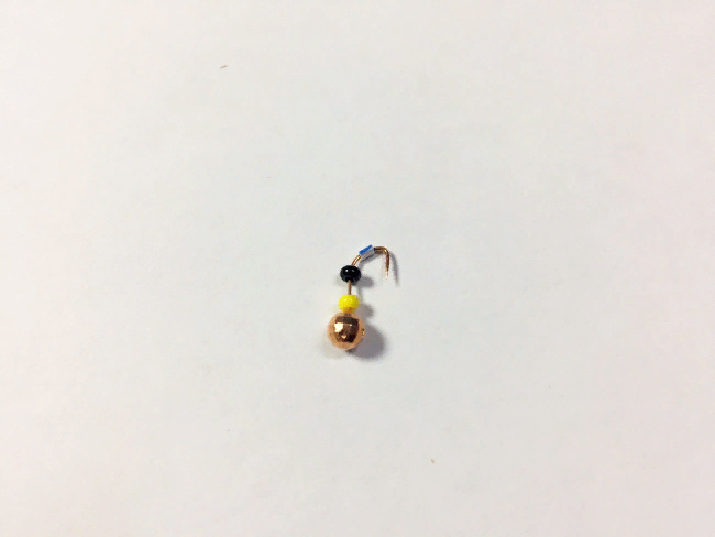 Мормышка вольфрамовая W Spider Шар с отверстием мелкая грань 4.0мм. 0,50гр. цвет CU (10шт. в уп.) - фото2