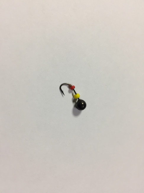 Мормышка вольфрамовая W Spider шар с отверстием 4,5мм. 0,80гр цвет BN (10шт. в уп.) - фото2