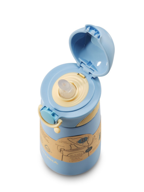Термос вакуумный детский (для напитков), с трубочкой и щеточкой для чистки в комплекте, тм 
