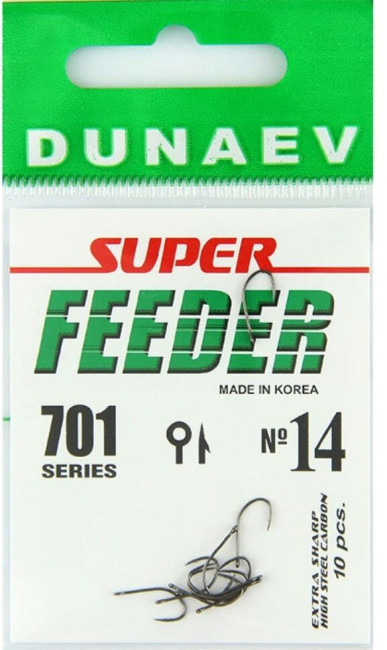 Крючок DUNAEV Super Feeder 701 #14 10шт/уп - фото