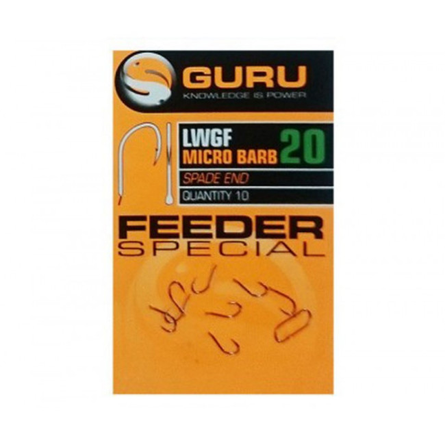Крючок GURU LWGF Feeder Special Barbed №20 с микробородкой - фото2