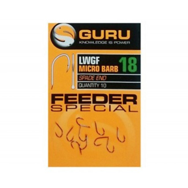 Крючок GURU LWGF Feeder Special Barbed №18 с микробородкой - фото2
