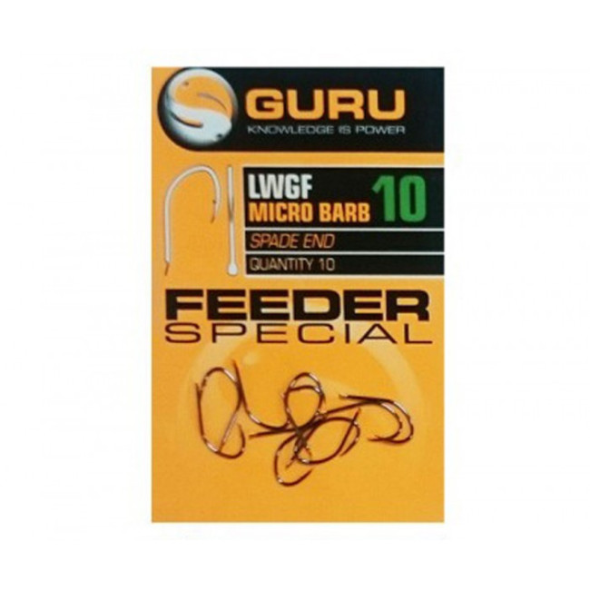 Крючок GURU LWGF Feeder Special Barbed №10 с микробородкой - фото2