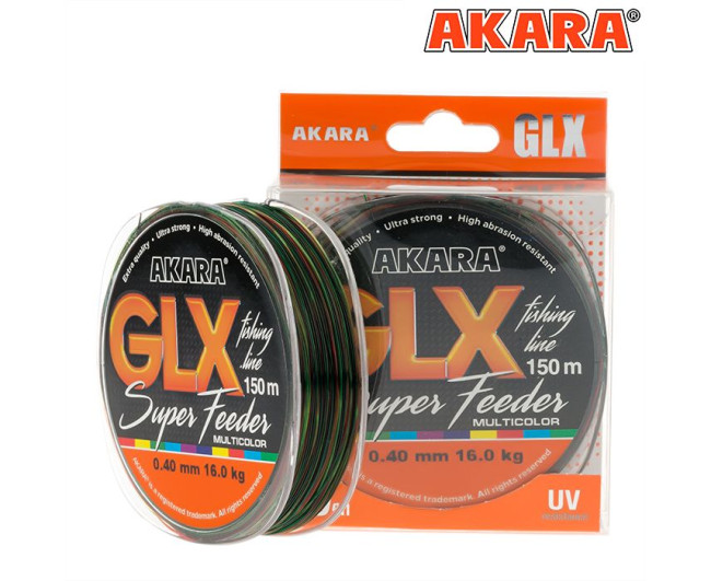 Леска Akara GLX Super Feeder Мультиколор (150м) 0.22mm - фото