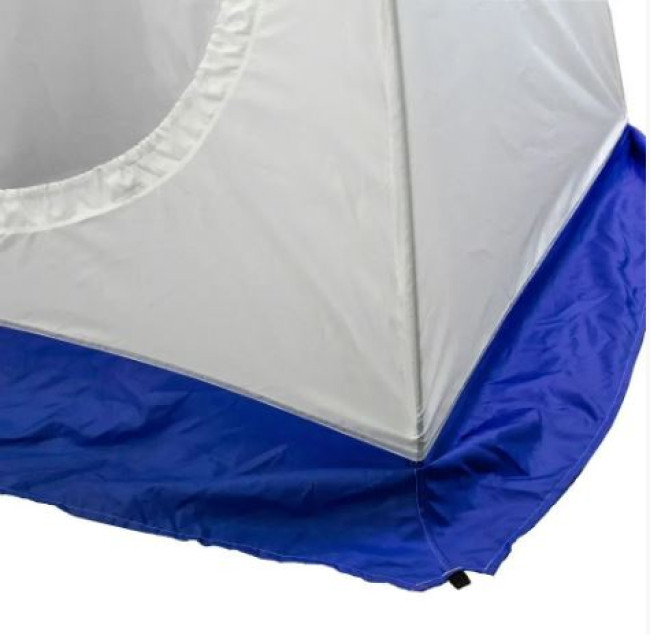Палатка зимняя зонт СЛЕДОПЫТ, Oxford 210D PU 1000, S по полу 1,9 кв.м, цв. синий/белый - фото3