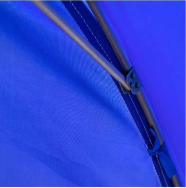 Палатка зимняя зонт СЛЕДОПЫТ, Oxford 210D PU 1000, S по полу 1,9 кв.м, цв. синий/белый - фото6
