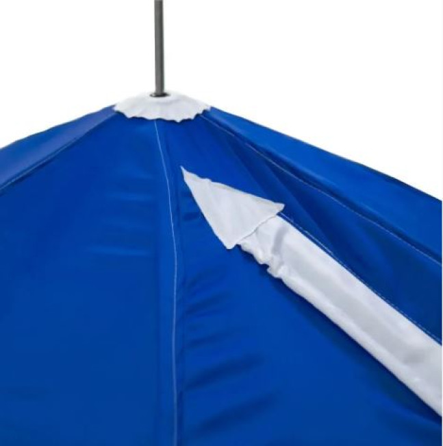 Палатка зимняя зонт СЛЕДОПЫТ, Oxford 210D PU 1000, S по полу 3,6 кв.м, цв. синий/белый - фото4