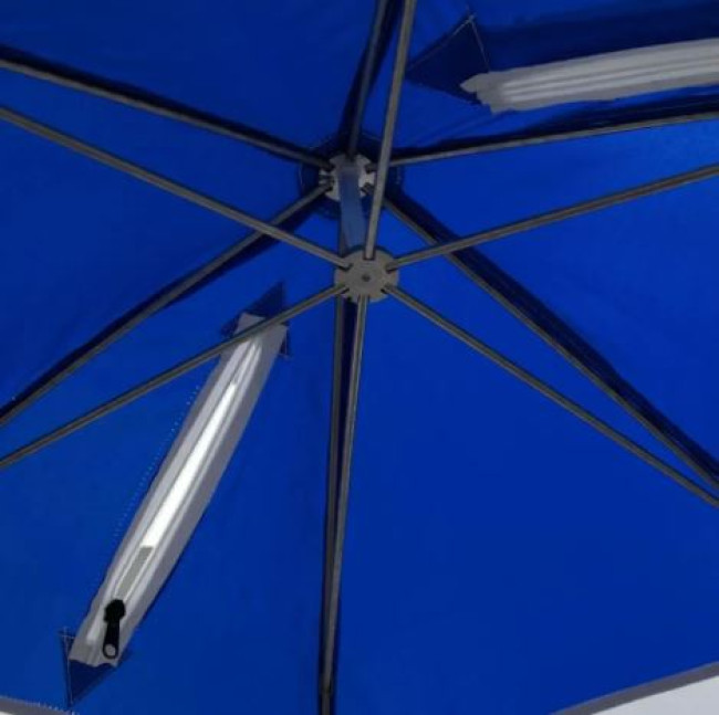 Палатка зимняя зонт СЛЕДОПЫТ, Oxford 210D PU 1000, S по полу 3,6 кв.м, цв. синий/белый - фото5