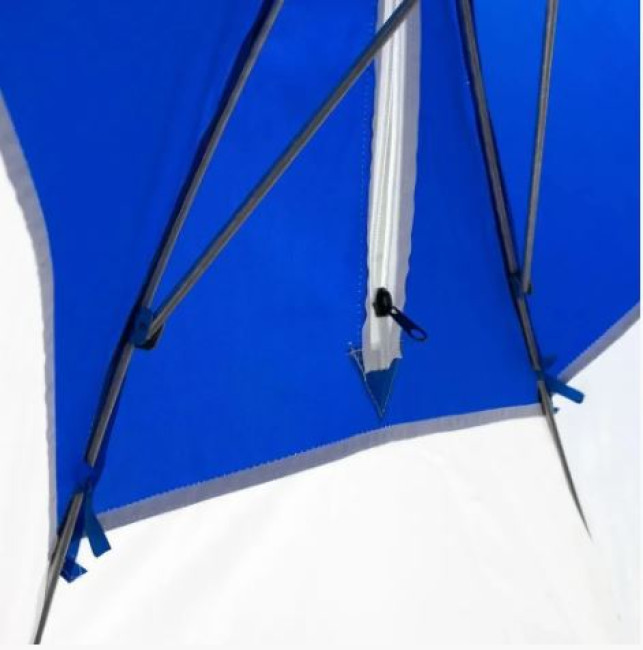 Палатка зимняя зонт СЛЕДОПЫТ, Oxford 210D PU 1000, S по полу 3,6 кв.м, цв. синий/белый - фото3