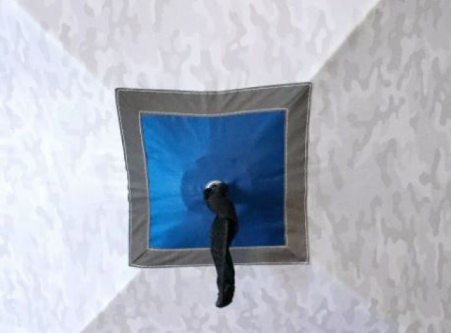 Палатка зимняя куб СЛЕДОПЫТ 2,1 х2,1 м,Oxford 210D PU 1000,S по полу 4,4 кв.м,цв.синий/белый с принт - фото7