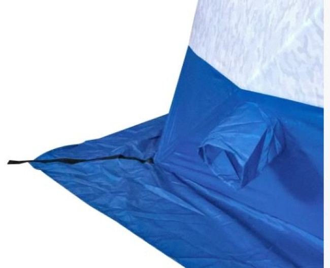Палатка зимняя куб СЛЕДОПЫТ 2,1 х2,1 м,Oxford 210D PU 1000,S по полу 4,4 кв.м,цв.синий/белый с принт - фото6