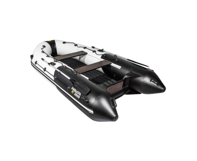 Лодка Ривьера Компакт 3600 НДНД комби светло-серый/черный - фото3