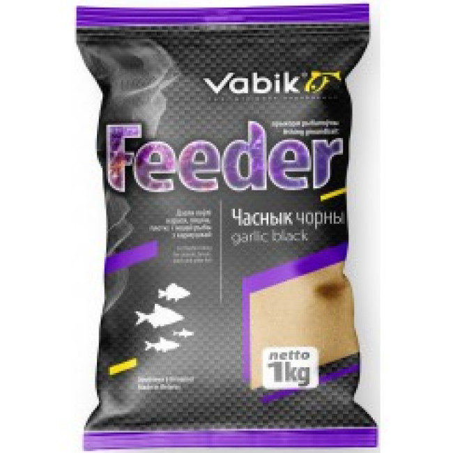 Прикормка Vabik FEEDER Чеснок черный 1кг - фото