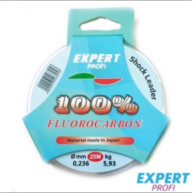 Леска Fluorocarbon 100% Shock Leader 0,213мм, 25 м, 4,68кг - фото