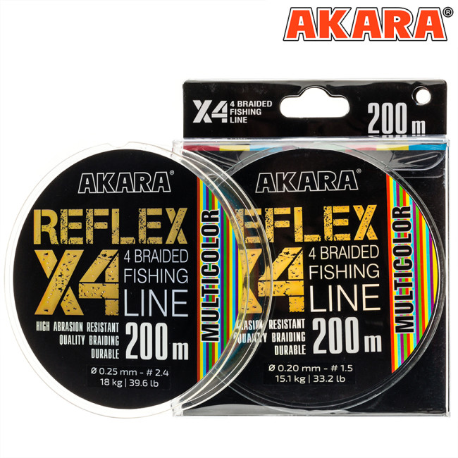 ПЛЕТЁНЫЙ ШНУР AKARA REFLEX (200 М) 0.10мм  - фото