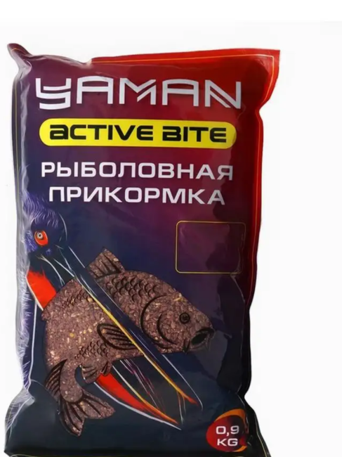 Прикормка Yaman Active Bite Карп-Карась Big Fish, 900 г цвет коричневый - фото