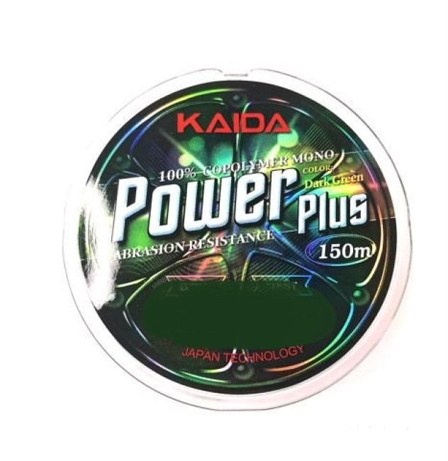 Леска Kaida Power Plus 0,14 мм - 150 м зеленая (2.88кг)