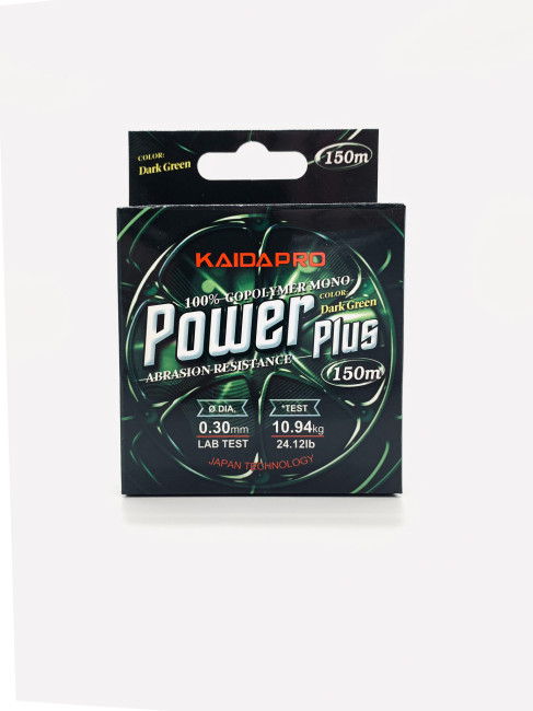 Леска Kaida Power Plus 0,14 мм - 150 м зеленая (2.88кг) фото-2