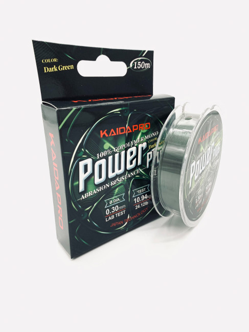 Леска Kaida Power Plus 0,14 мм - 150 м зеленая (2.88кг) фото-3