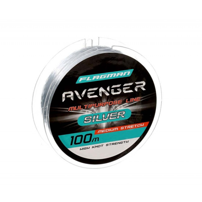 Леска FLAGMAN Avenger Silver Line 100m 0,45mm - фото1 Леска FLAGMAN Avenger Silver Line 100m 0,45mm - фото1