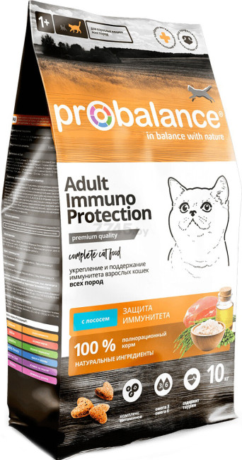 Сухой корм для кошек PROBALANCE Immuno Protection лосось 8кг. - фото1