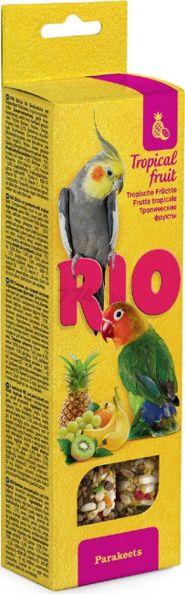 Лакомство для средних попугаев RIO Палочки с тропическими фруктами 2х75 г