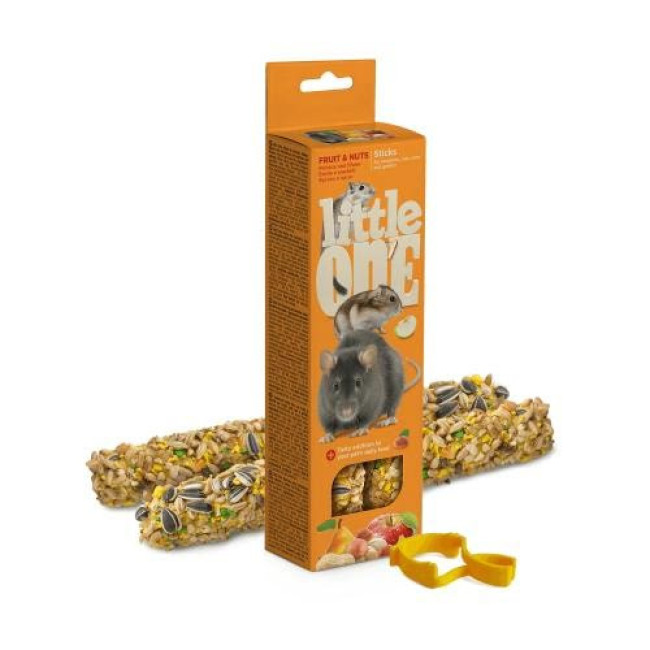 Little One Палочки для грызунов с фруктами и орехами 2х60 г