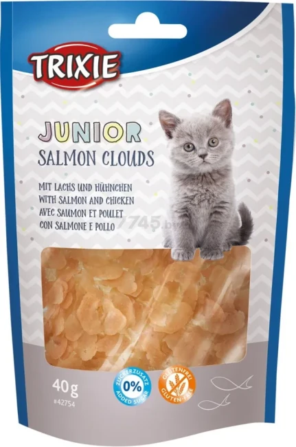 Лакомство для котят TRIXIE Junior лососевые облака 40 г
