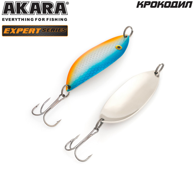 БЛЕСНА КОЛЕБЛЮЩАЯСЯ AKARA EXPERT КРОКОДИЛ 70 (20 ГР) 1/SIL