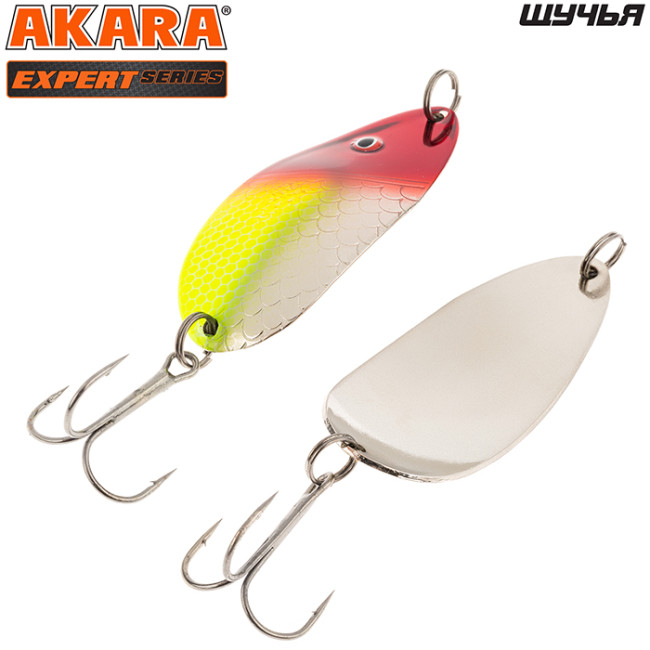 БЛЕСНА КОЛЕБЛЮЩАЯСЯ AKARA EXPERT ЩУЧЬЯ 65 (15 ГР) 12/SIL