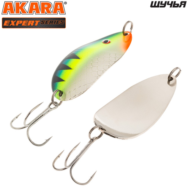 БЛЕСНА КОЛЕБЛЮЩАЯСЯ AKARA EXPERT ЩУЧЬЯ 65 (15 ГР) 18/SIL