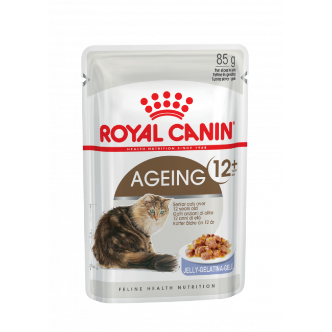 Royal Canin Ageing 12+ Корм консервированный для стареющих кошек в возрасте старше 12 лет в желе, 85г