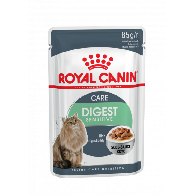 Royal Canin Digest Sensitive Корм консервированный для взрослых кошек с чувствительным пищеварением, соус, 85г