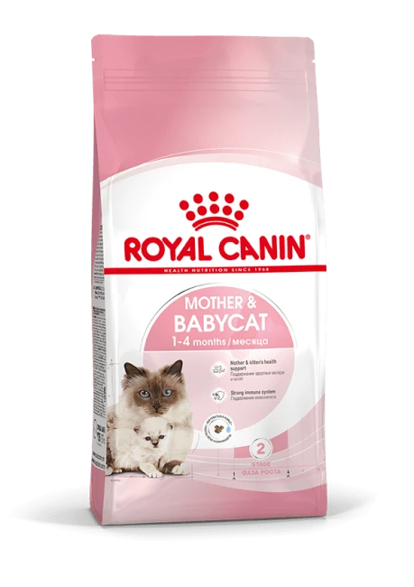 Корм Royal Canin Mother & Babycat для беременных и кормящих кошек, а также для котят во время первой фазы роста (в возрасте от 1 до 4 месяцев) и в период отъёма, 400 г
