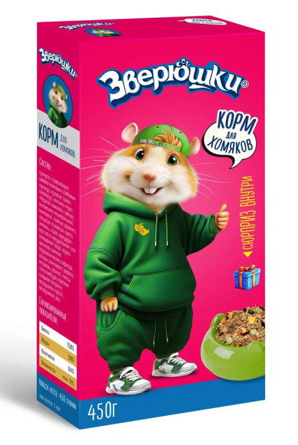 Zooworld корм для хомяков Зверюшки 450 г