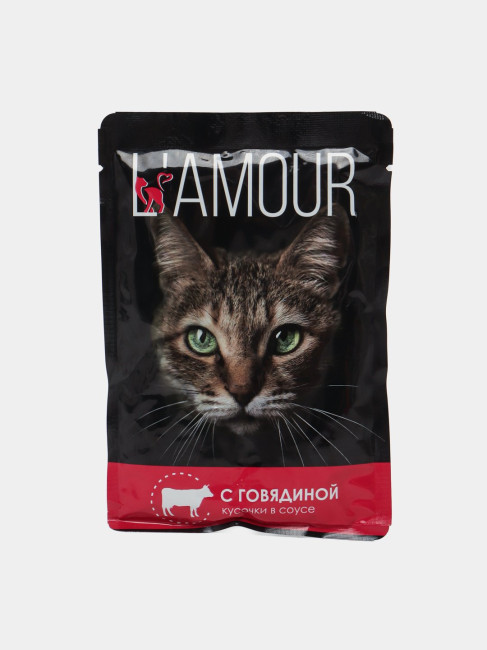 L’AMOUR для кошек с говядиной в соусе