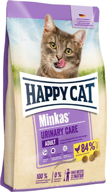 Сухой корм для кошек HAPPY CAT Adult Minkas Urinary Care домашняя птица 10кг