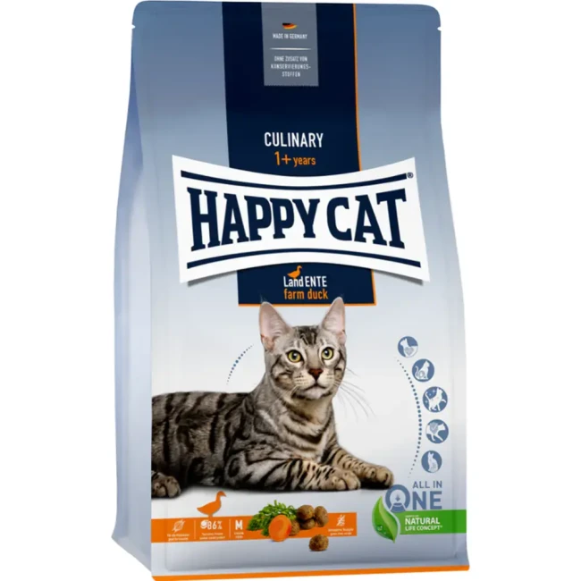 Корм для кошек Happy Cat Culinary Land-Ente, утка, 70567, 4 кг