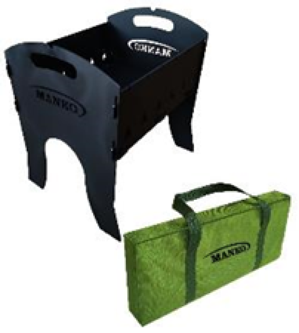 Мангал "Турист мини" разборный в чехле - фото1