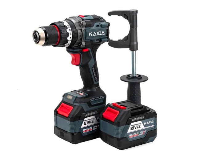 Шуруповерт-электробур Kaida BID-3 180 Нм, 21V, 2х8Ah в кейсе фото-4 Шуруповерт-электробур Kaida BID-3 180 Нм, 21V, 2х8Ah в кейсе фото-4