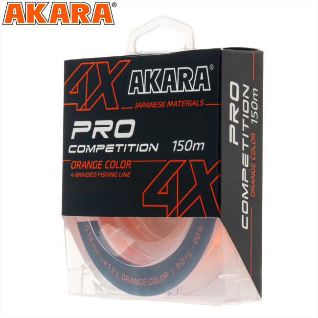 Леска плетёная Akara Competition Pro Orange X4 150м (оранжевый) 0.16mm Леска плетёная Akara Competition Pro Orange X4 150м (оранжевый) 0.16mm