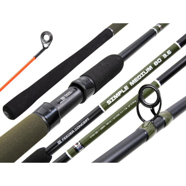 Удилище фидерное Feeder Concept Simple MEDIUM 80 3.60 - фото2