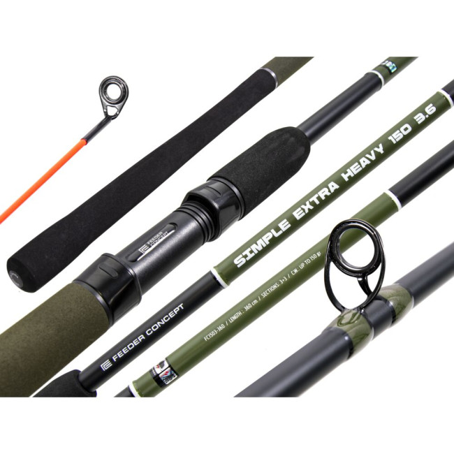 Фидерное удилище Feeder Concept Simple Extra Heavy 150, 3.6м, тест до 150гр - фото2